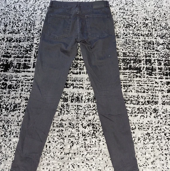 Zara Z1975 Mid Rise Skinny Jeans Black Ripped Knees 38 / 6 - Picture 13 of 16